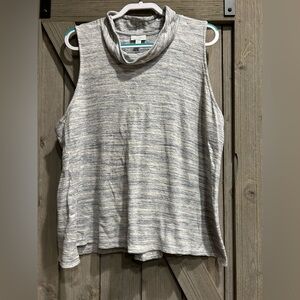 J. Jill Heathered Gray Sleeveless Tank Top
